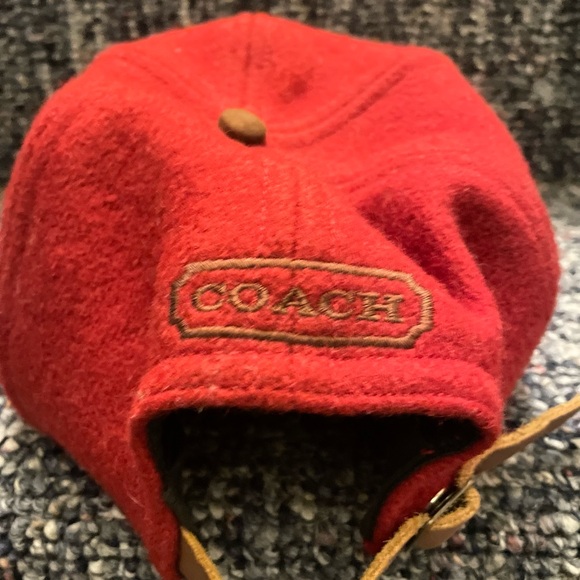 Coach leather brimmed and wool baseball hat - Picture 3 of 5